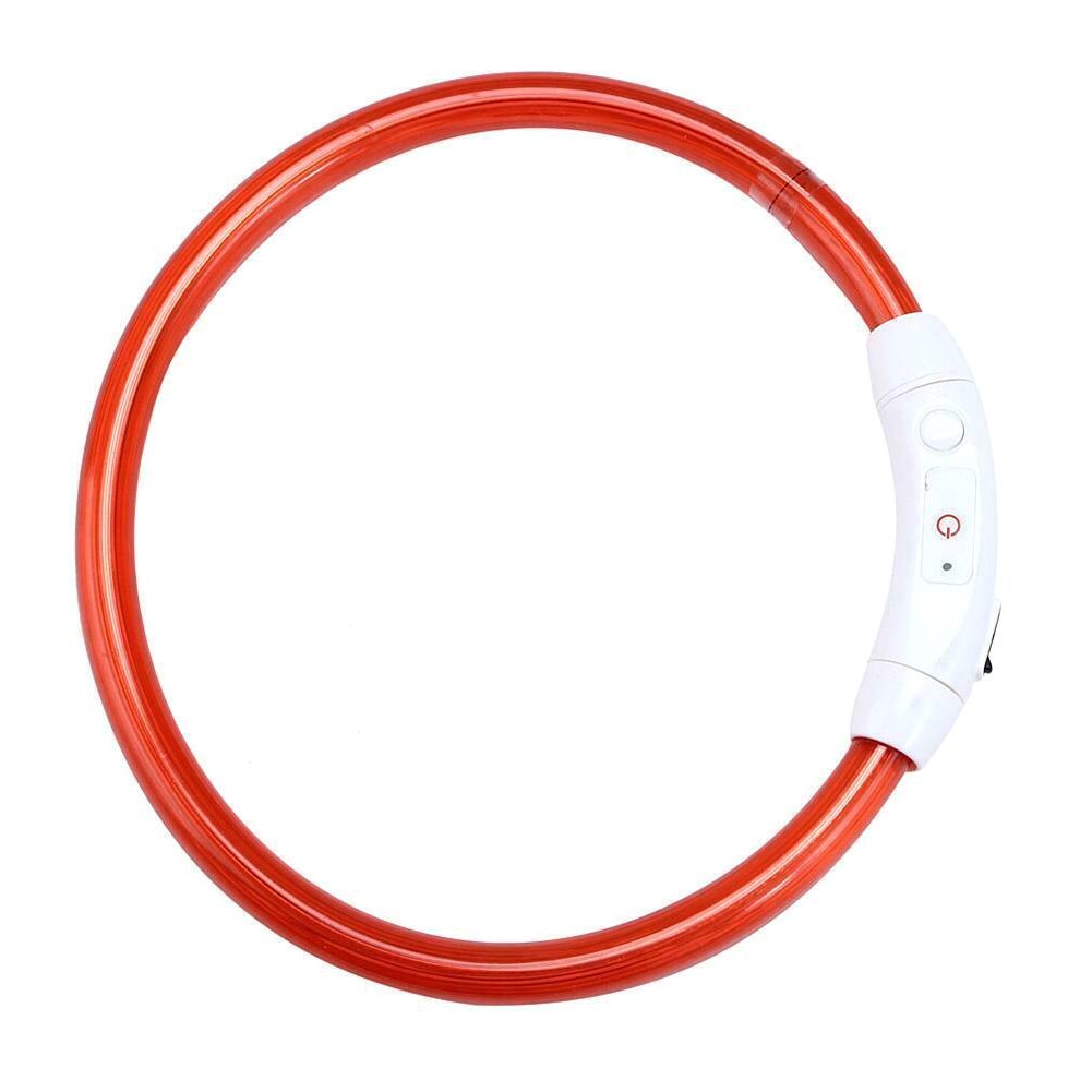 Usb Oplaadbare Led Hond Huisdier Kraag Knippert Verstelbare Veiligheid Licht Hals Ketting HG99: Rood / M