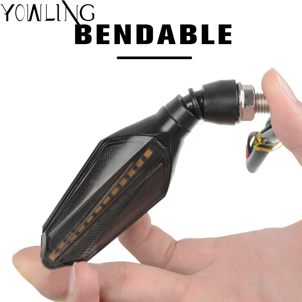 Luces LED universales de 12v para dirección de motocicleta Luz de señal de giro para motocicleta, luces indicadoras de Motor, estilismo de flecha para motocicleta