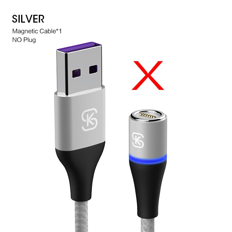 Sikai cabo usb carregador rápido 3 em 1 5a, cabo de carregamento rápido e magnético para huawei honor view 20 usb c 5a qc4.0 para honor 10 30pro