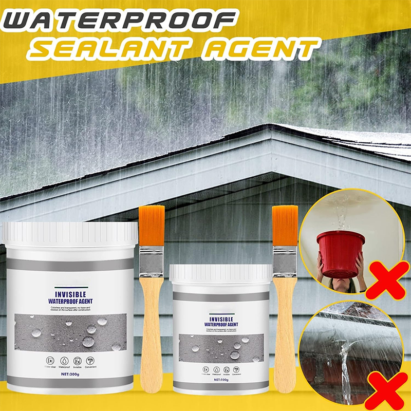 30-300g Water-resistant Sealant Invisible Waterproof Sealant Transparent Anti-leak Tool Strong Sealant Bathroom Roof Water Tool