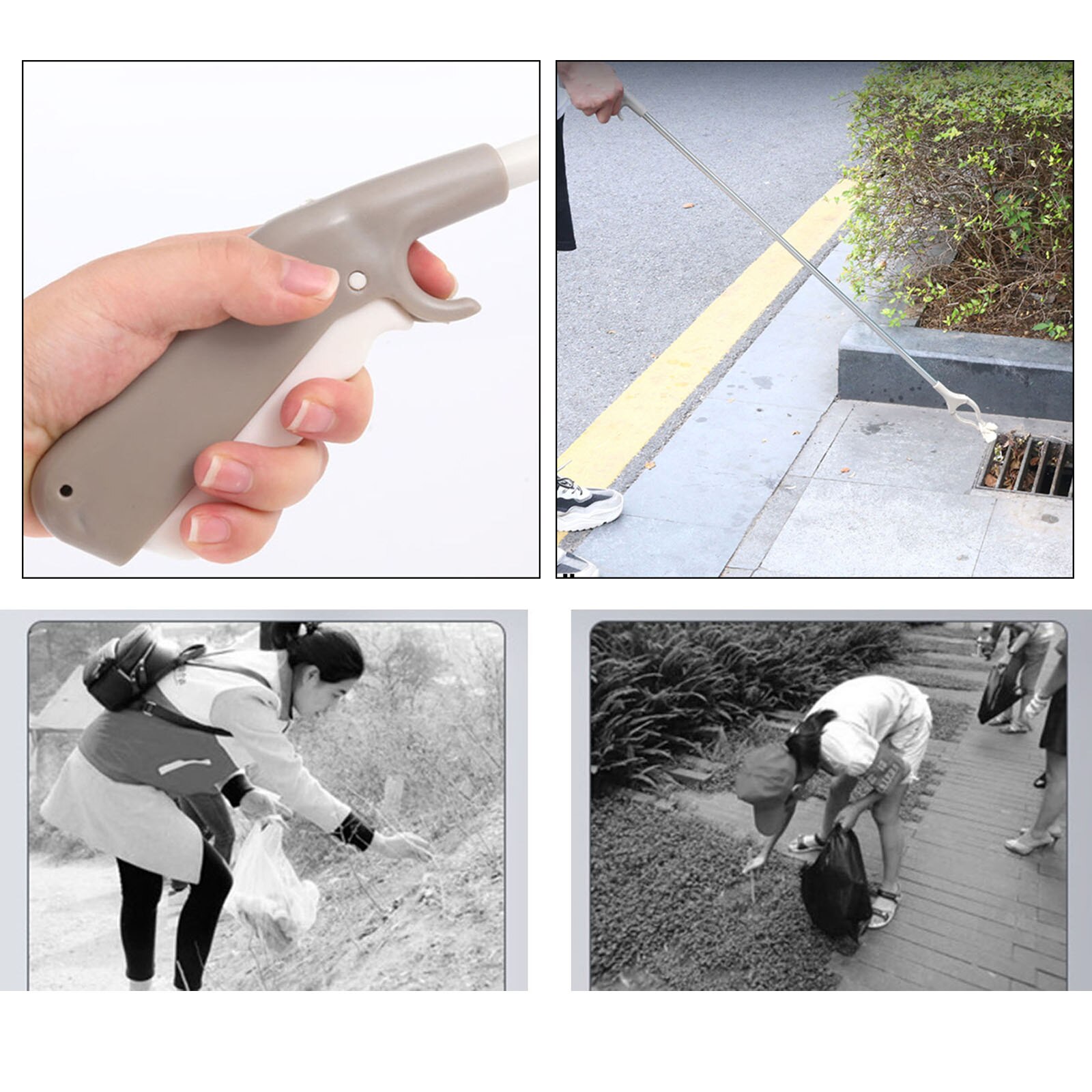 Garbage Reacher Picker Extender Grabber Gripper Trash Picker Telescopic Grabber Trash Claw Clamper Picker Upper Stick Tool
