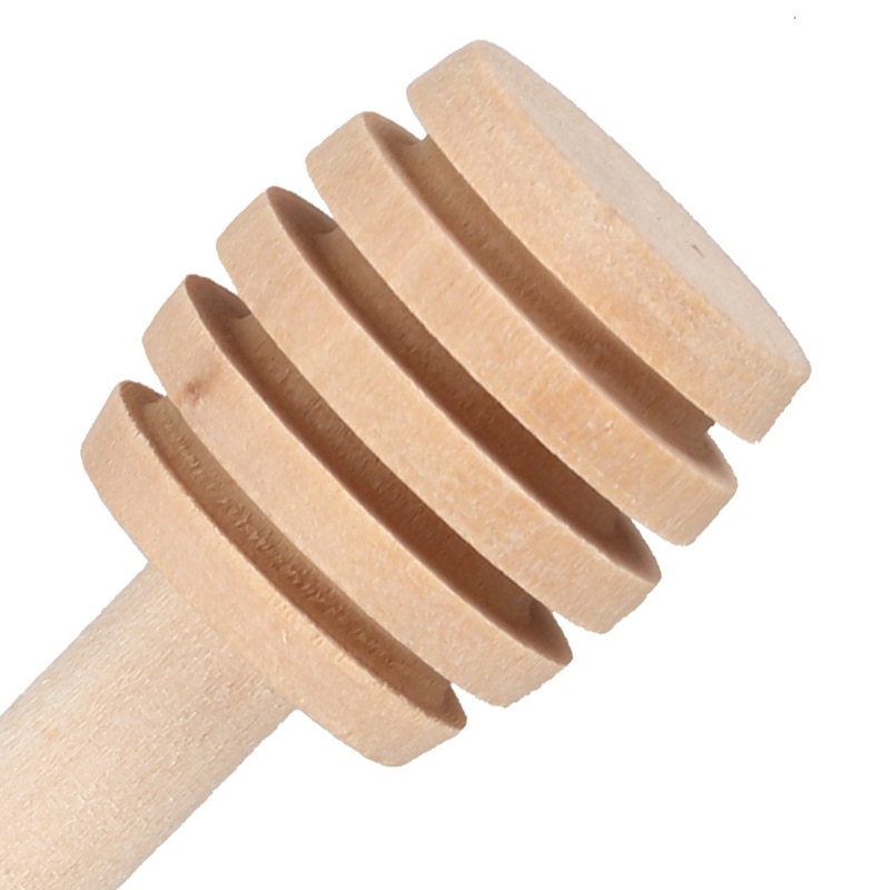 100Pcs/Set Mini 3 Inch Wood Honey Dipper Sticks Individually Wrapped For Honey Jar Dispense Drizzle Honey Wedding Party