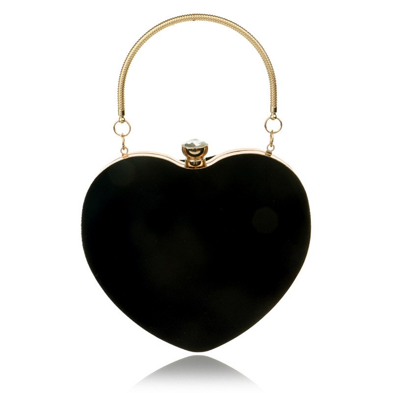 Herz Förmigen Diamanten Frauen Abend Taschen Kette Schulter Handtasche Schild Kupplungen Abend Taschen Für Party Hochzeit