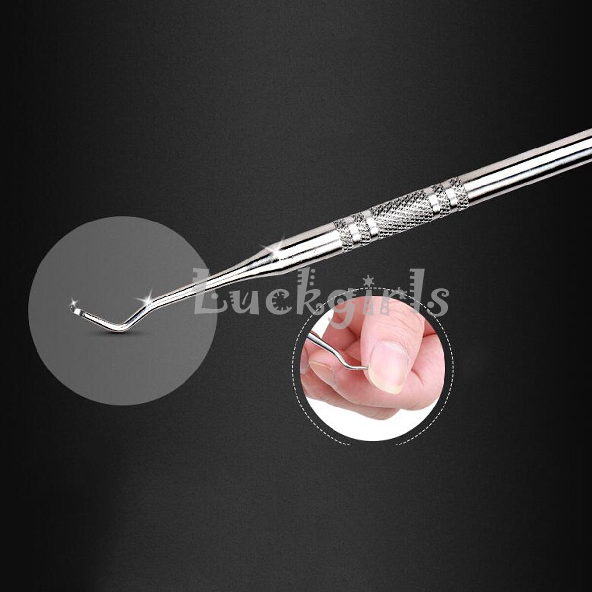 Ingrown Toe Nail Correction Lifter File Clean Installation Tool Pedicure Foot Nail Care Hook Double Ended Sided