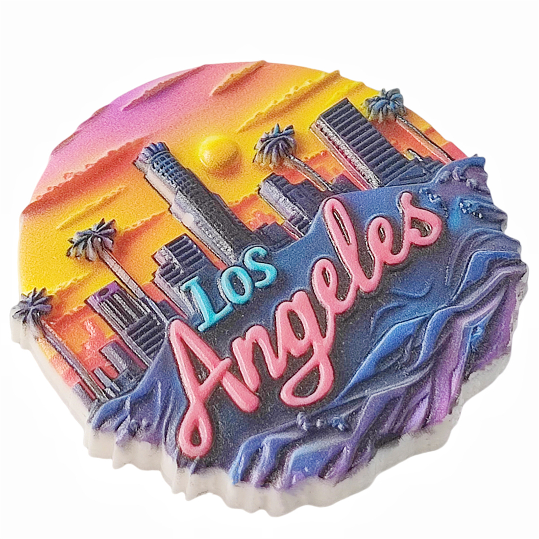 Los Angeles USA 3D réfrigérateur aimant Souvenir , résine fait à la main Los Angeles réfrigérateur aimant décoration de la maison Collection