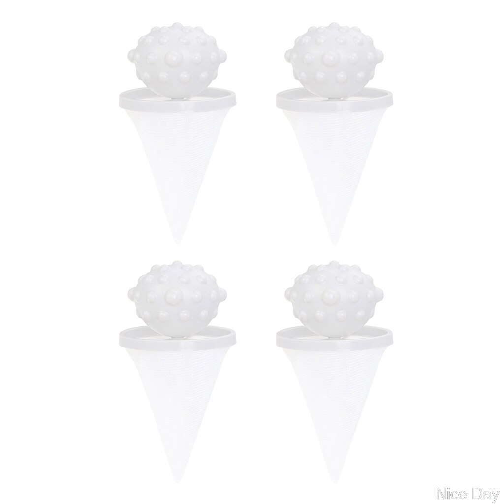 Washing Machine Hair Removal Catcher Floating Mesh Net Pouch Debris Collector: White