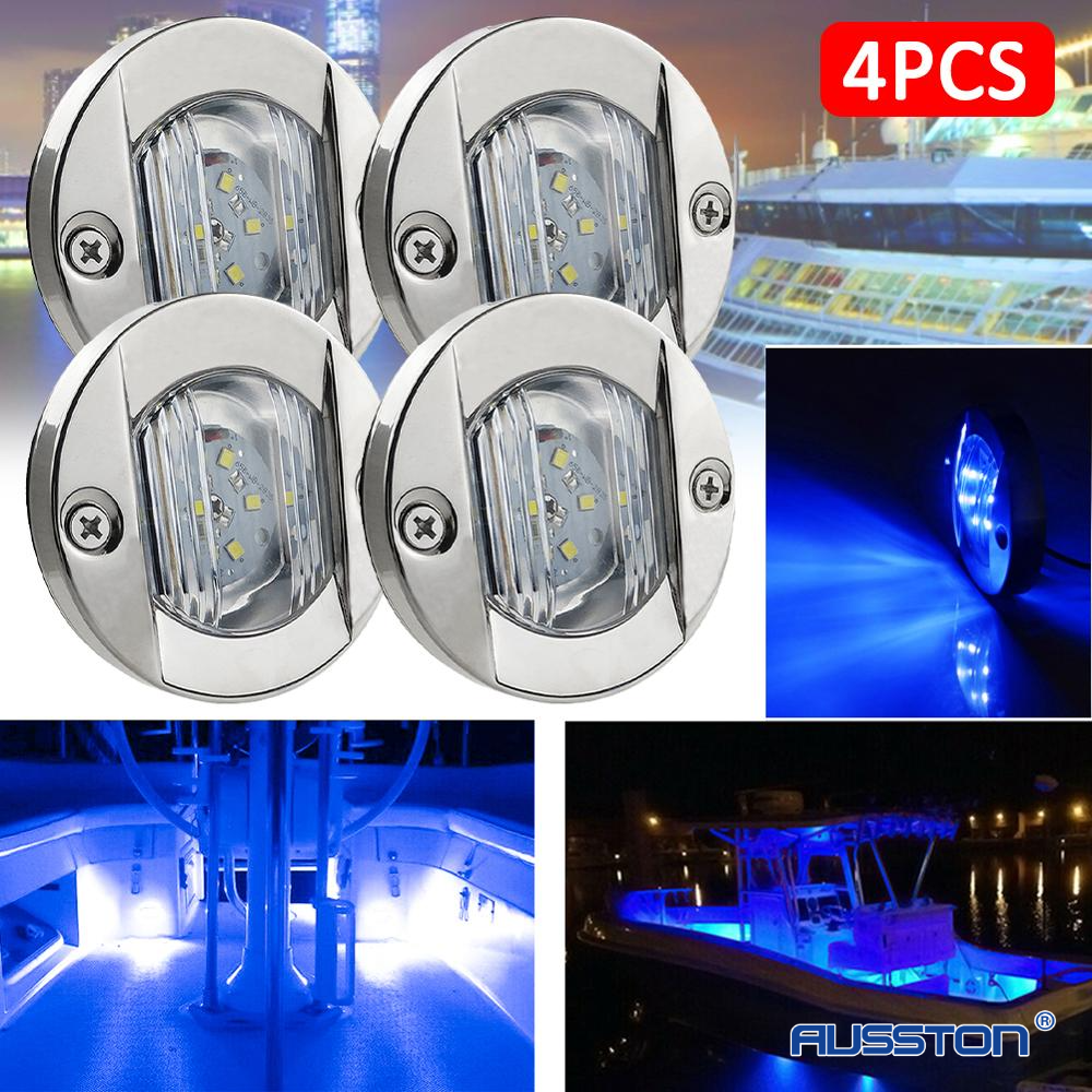 6 LED Deck Courtesy Lights DC 12V LED Stern Light Anchor Navigation Marine Interior Cabin Lights White/Blue/Amber Waterproof: PURPLE