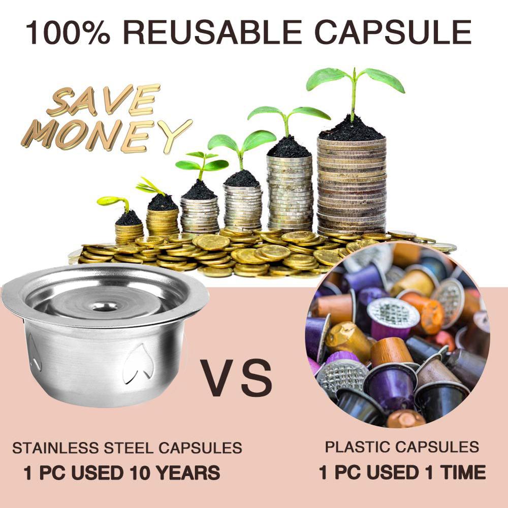 Capsules de café réutilisables en acier inoxydable, grande tasse pour Nespresso Vertuo, filtre expresso Vertuoline