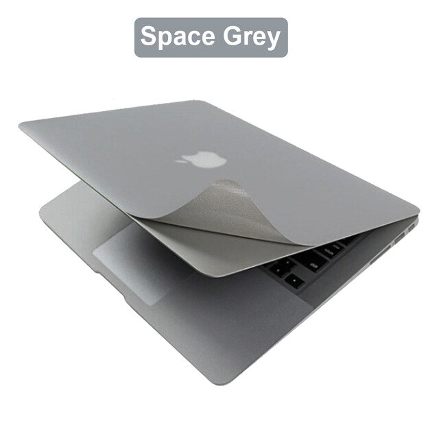 Autocollant pour ordinateur portable complet peau de vinyle pour MacBook Pro 16 pouces A2141 libération, poignet paumes repos garde Palmrest Touchpad autocollant: Top Bottom Gray