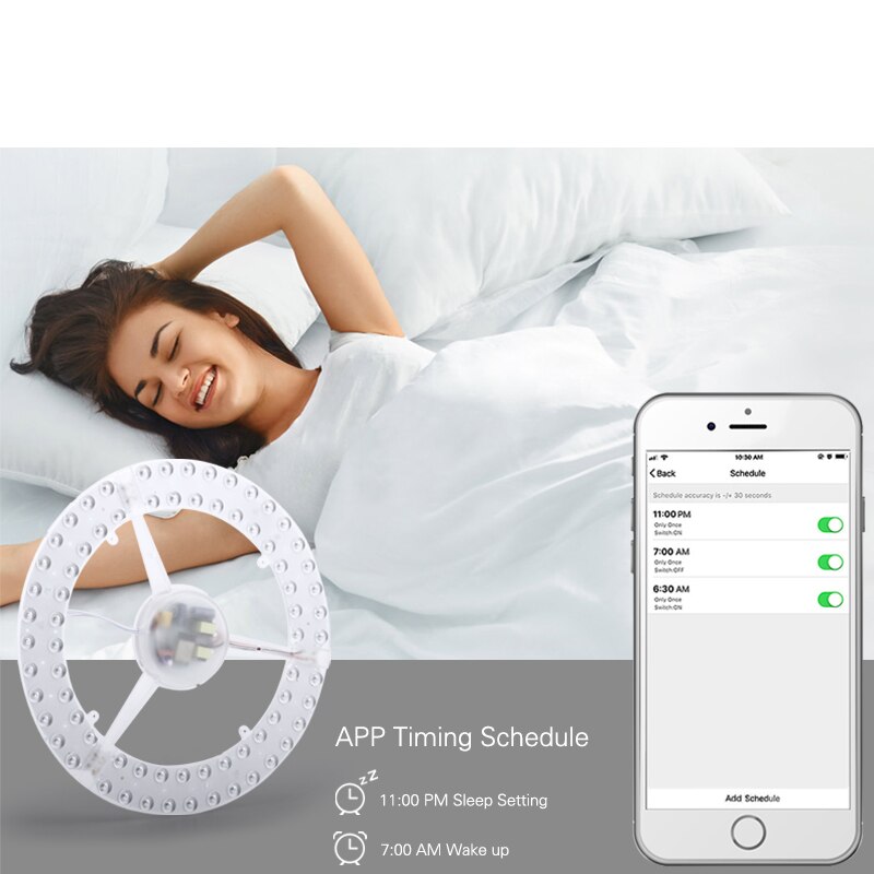 Smart home control Tuya Smart Life LED ceiling light wick 96W 72W Panel Lamp AC 165-265V Remote Dimmable Control for room lights