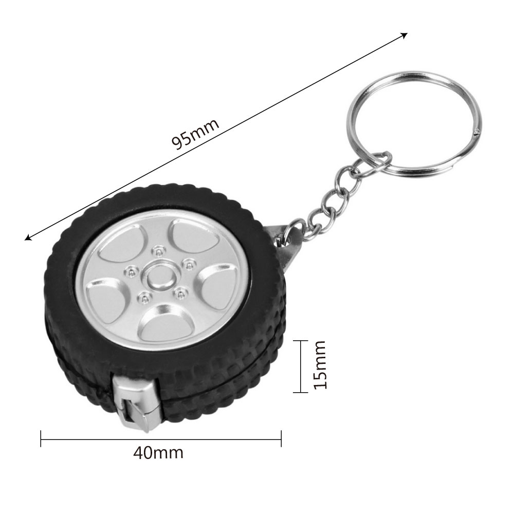 Pyssel mini infällbar tejp nyckelring linjal måttband 1m centimeter/fot syverktyg däckform för resor och camping