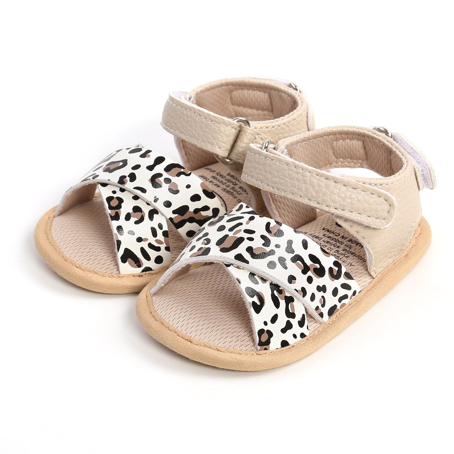 Baby Boys Girls Leather Shoes Summer Sandals Anti-Slip Open Toe Infant Flat Shoes With Criss Cross Strap Shoes 0-18Months: D / 7-12 Months