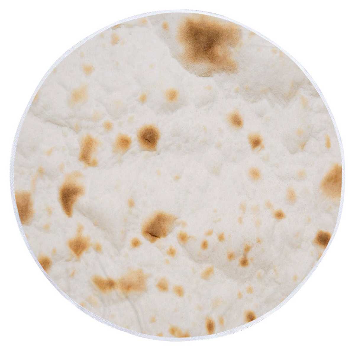 150cm Zachte Deken Gooi Tortilla Comfort Food Creaties Burrito Wrap Deken Perfect Ronde Gooi voor