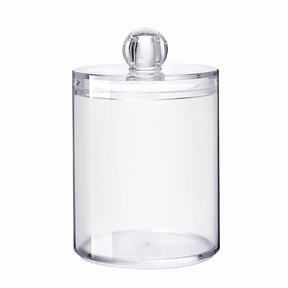 1Pcs Cosmetica Opbergdoos Make Organisator Badkamer Jar Wattenstaafje Wattenschijfje Sieraden Ronde Plastic Opbergdoos Container: Default Title