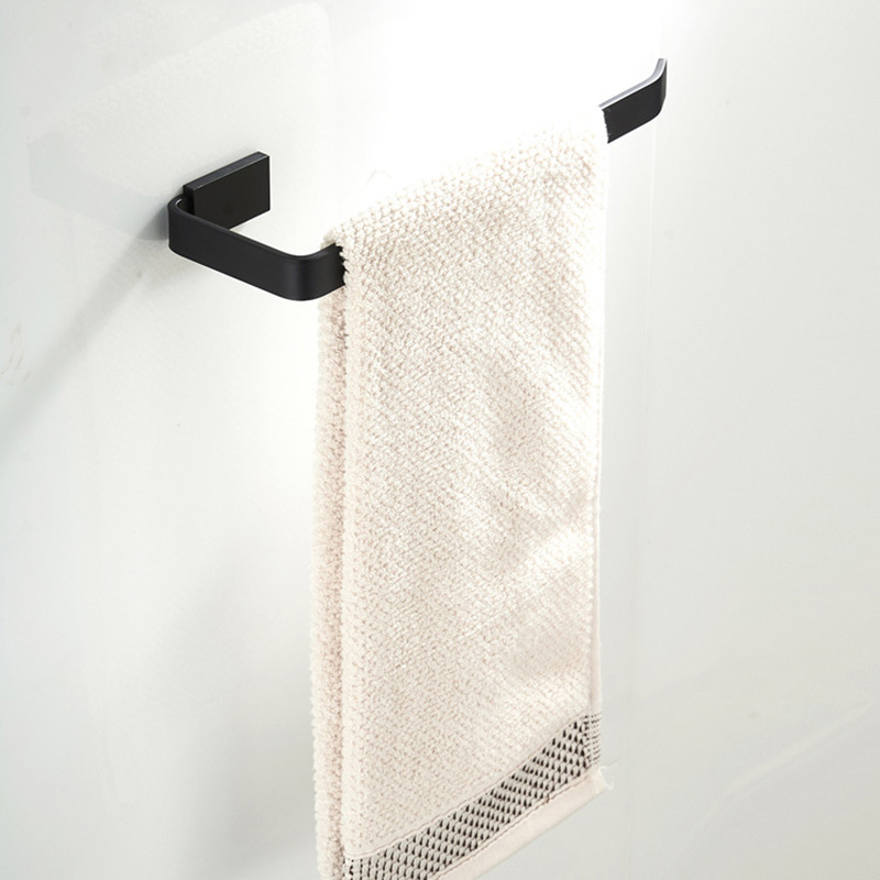 Sort håndklædering vægmonteret antik vintage messing bad badeværelse håndklædeholder bar rail bøjle wc toiletrulle papirholder