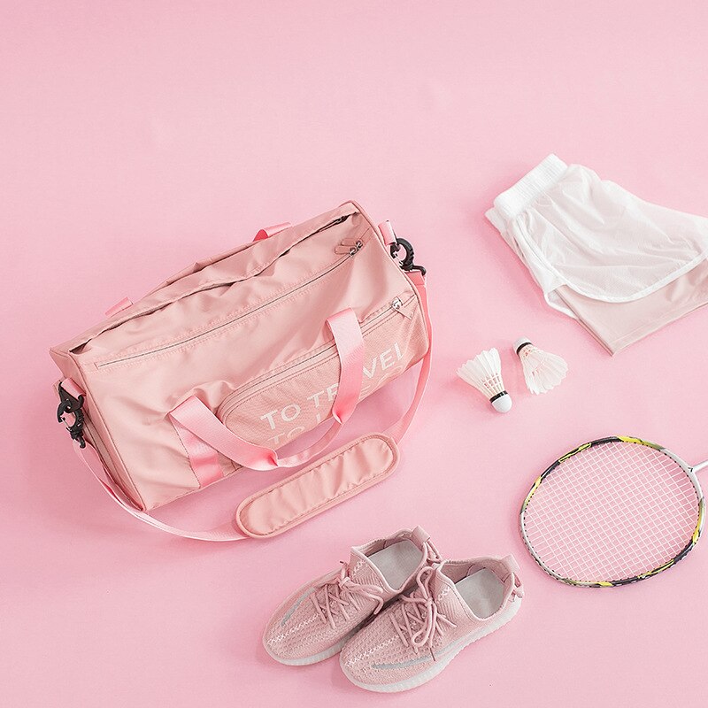 Sportstaske med skorum pink farve duffeltasker kvindelig rejsetaske arrangør rejser bolso mala de viagem feminina