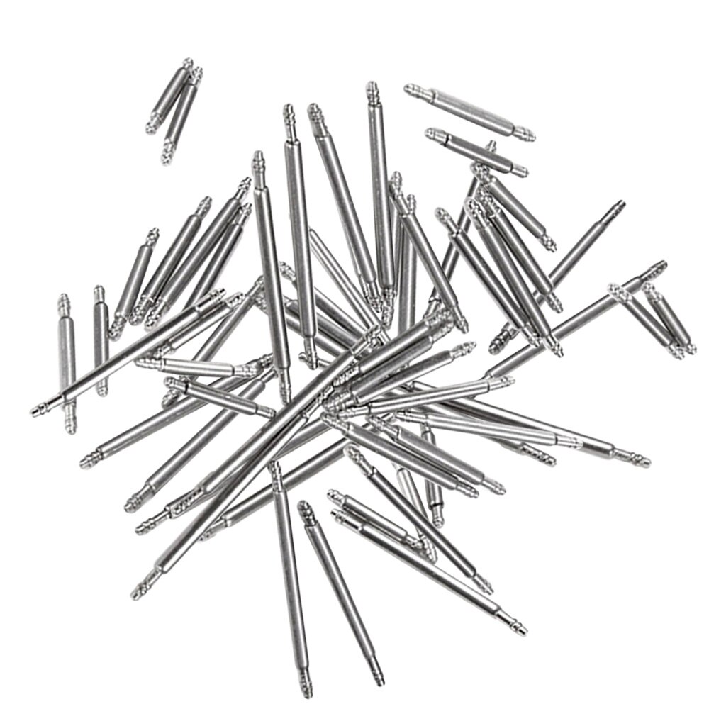 100PCS 1.8mm Stainless Steel Needle Spring Bar Pins Watch Band Strap Pins