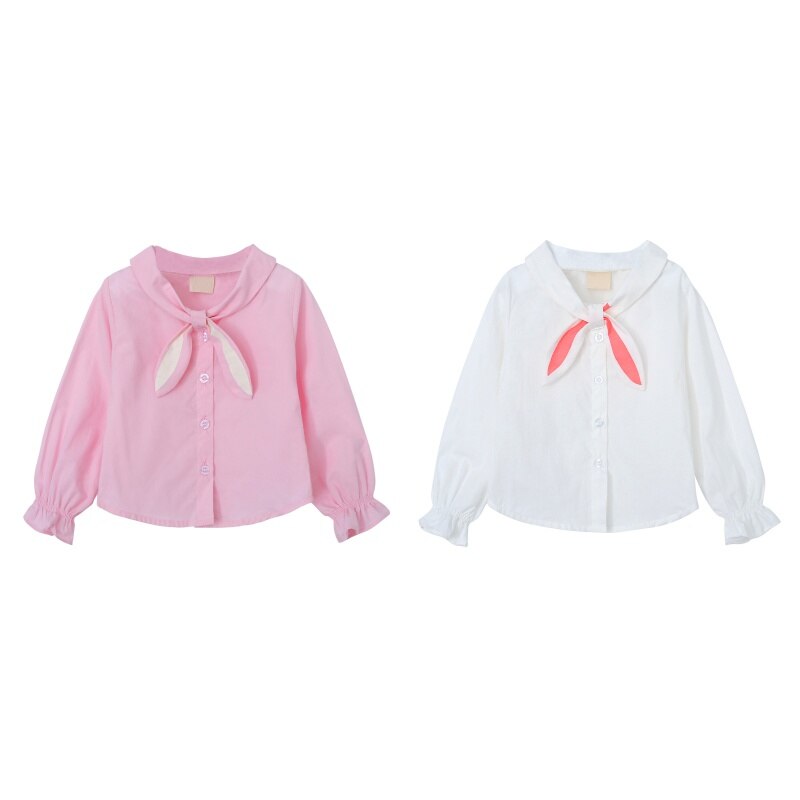 Autumn Tops Girls Cute Kids Blouses For Girls Shirts Long Sleeve School Uniform Ruffles Children Clothing Teenage Blouse