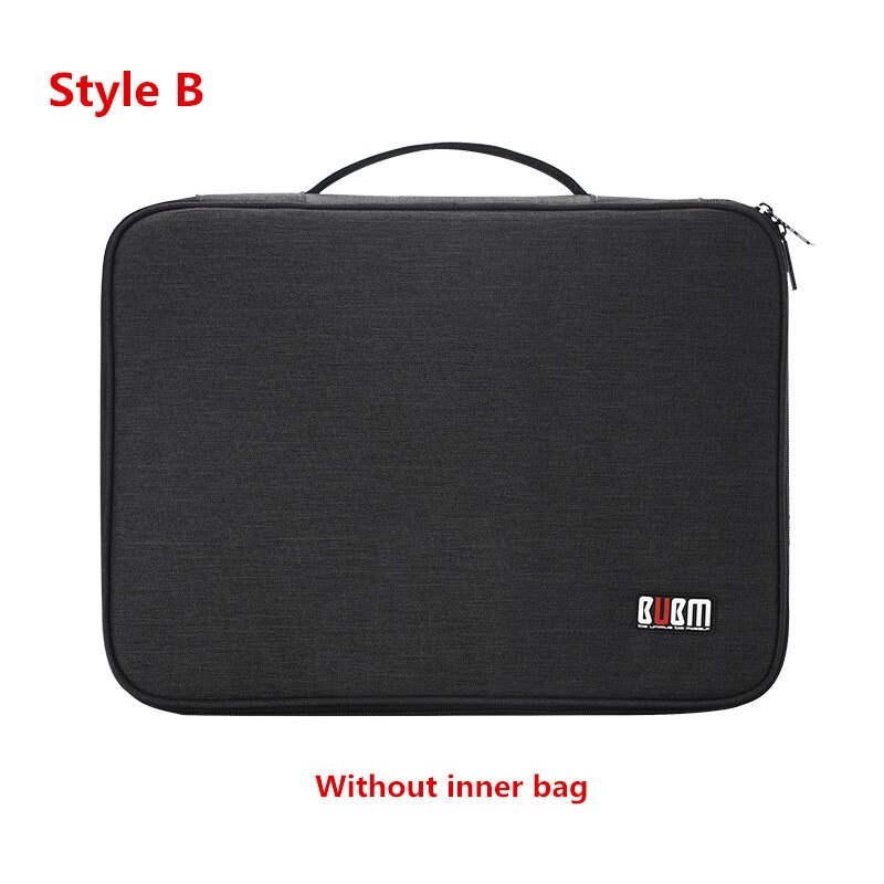 Multifunctional Briefcase Business Trip Certificate Organize Bag Office Worker Document Handbag File Storage Package Accessories: B Black