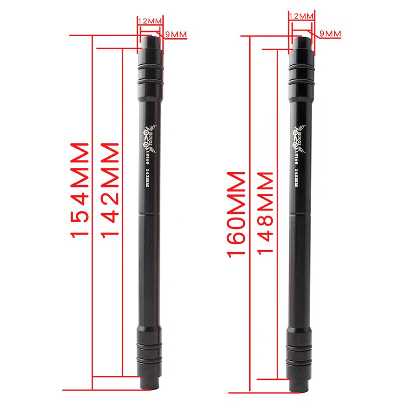 Rear boost hub axle 12 to 9 for MTB road bike 142mm/148mm Conversion Axis Seat 7075 Aluminum alloy hub axle