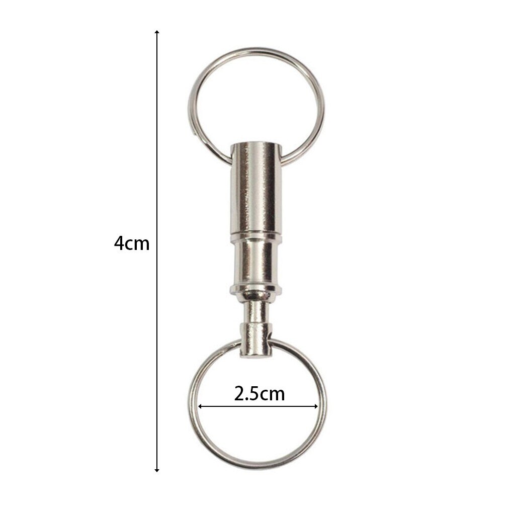 Double-end Detachable Pull Apart Quick Release Key Chain Removable Ripple Keychain Keyring
