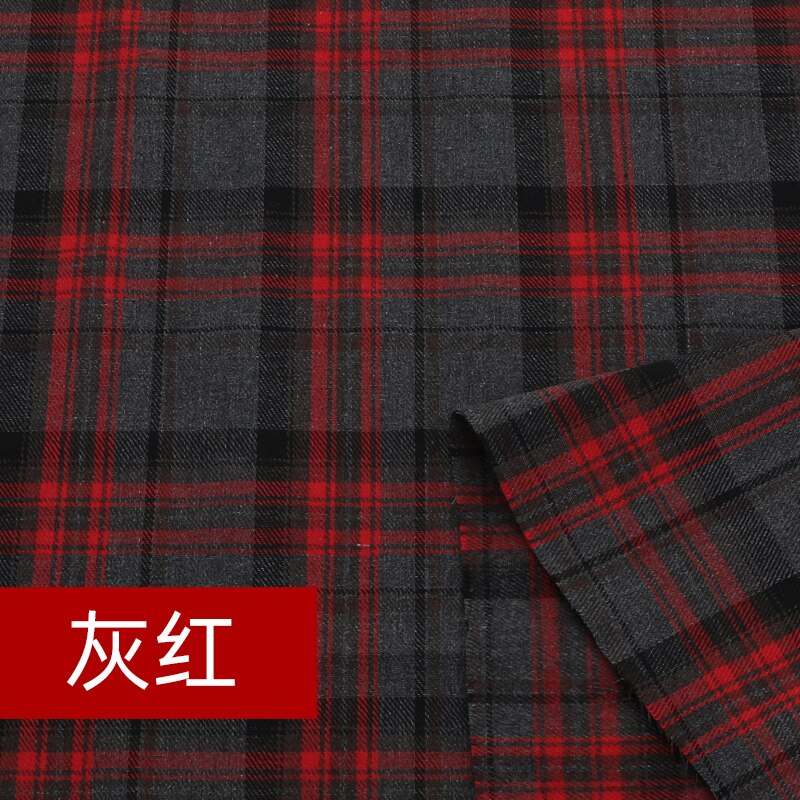 145cm*50cm Grinding Wool Plaid Shirt Fabric JK Clothing Skirt Jacket Pants Household Cloth Fabric DIY Apparel Sewing &amp; Fabric: 006