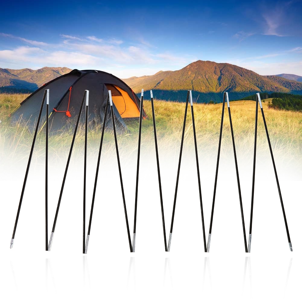 Tent Pole Vervanging Fiber Staaf Tent Ondersteuning Dubbele Tent Pole Opvouwbare Backpacken Voor Outdoor Camping Wandelen Reizen