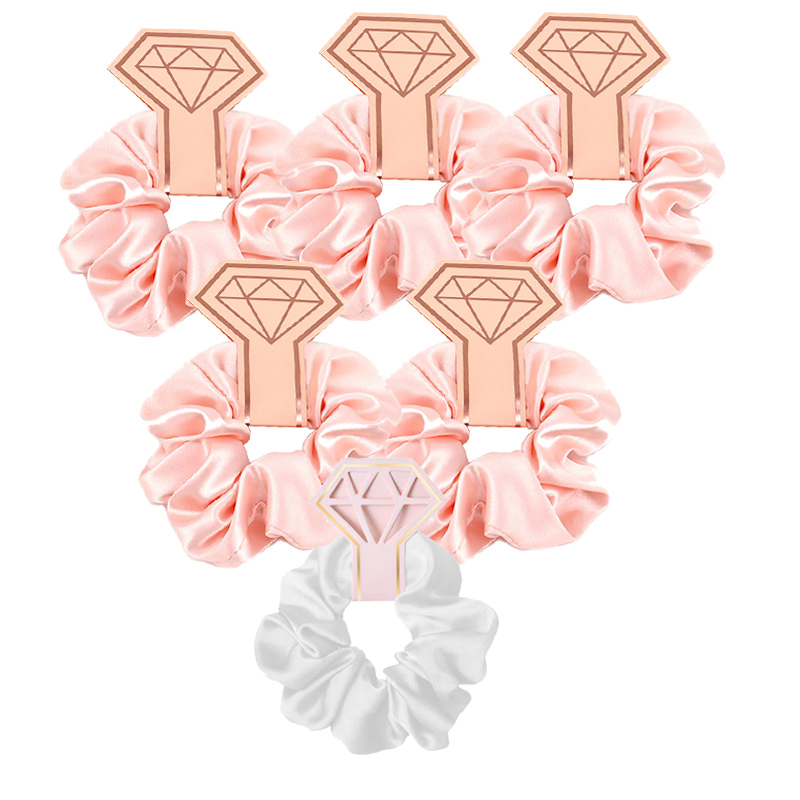 12/6 pezzi regali per damigelle d'onore di nozze cravatte per capelli da damigella d'onore nastri per occhiali da suola a forma di cuore addio al nubilato addio al nubilato bomboniere: prugna
