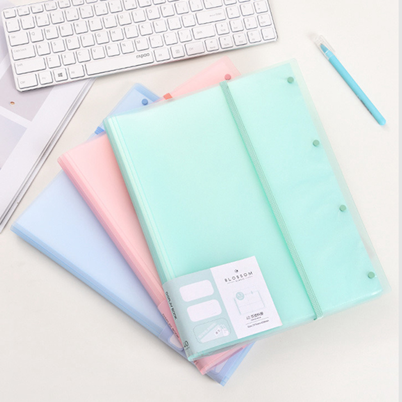 Deli 72478 strap test paper clip A3 size student folder file bag three color 30 pages / 40 pages Office supplies