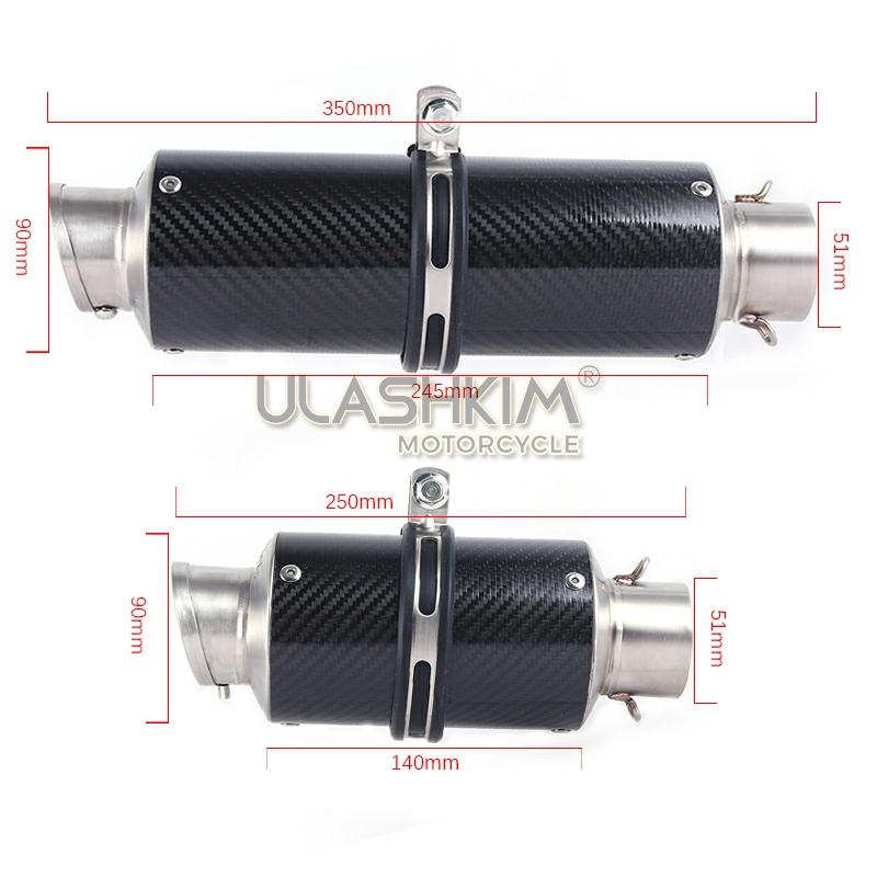 E-MARK Universal Motorcycle Scooter slip on Exhaust Muffle FOR Most Motorcycle