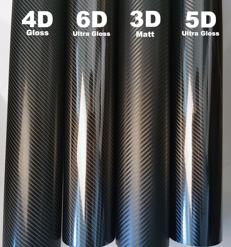 20/30/40/50 x 152cm superglans 6d karbonfiber vinylfolie til bil vinylfilm kjøretøyklistremerke laptop hud telefondeksel motorsykkel