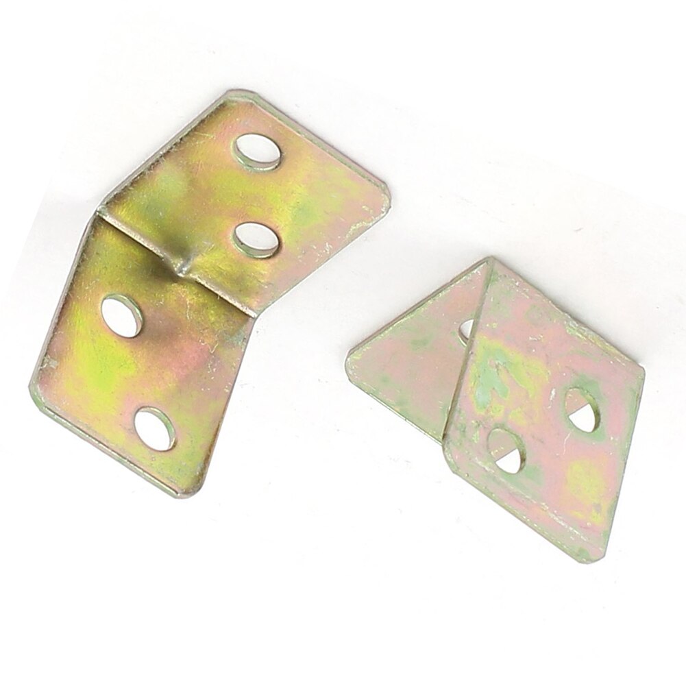 Metal Shelf Support 90 Degree Right Angle Bracket 12pcs Brass Tone