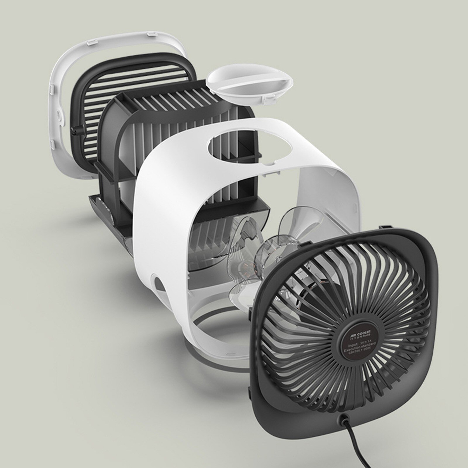 Desktop Air Conditioner Fan Usb Mini Cold Air Cooler Purifying Humidifying Air Cooling Fan For Office Home Summer Small Desk Fan