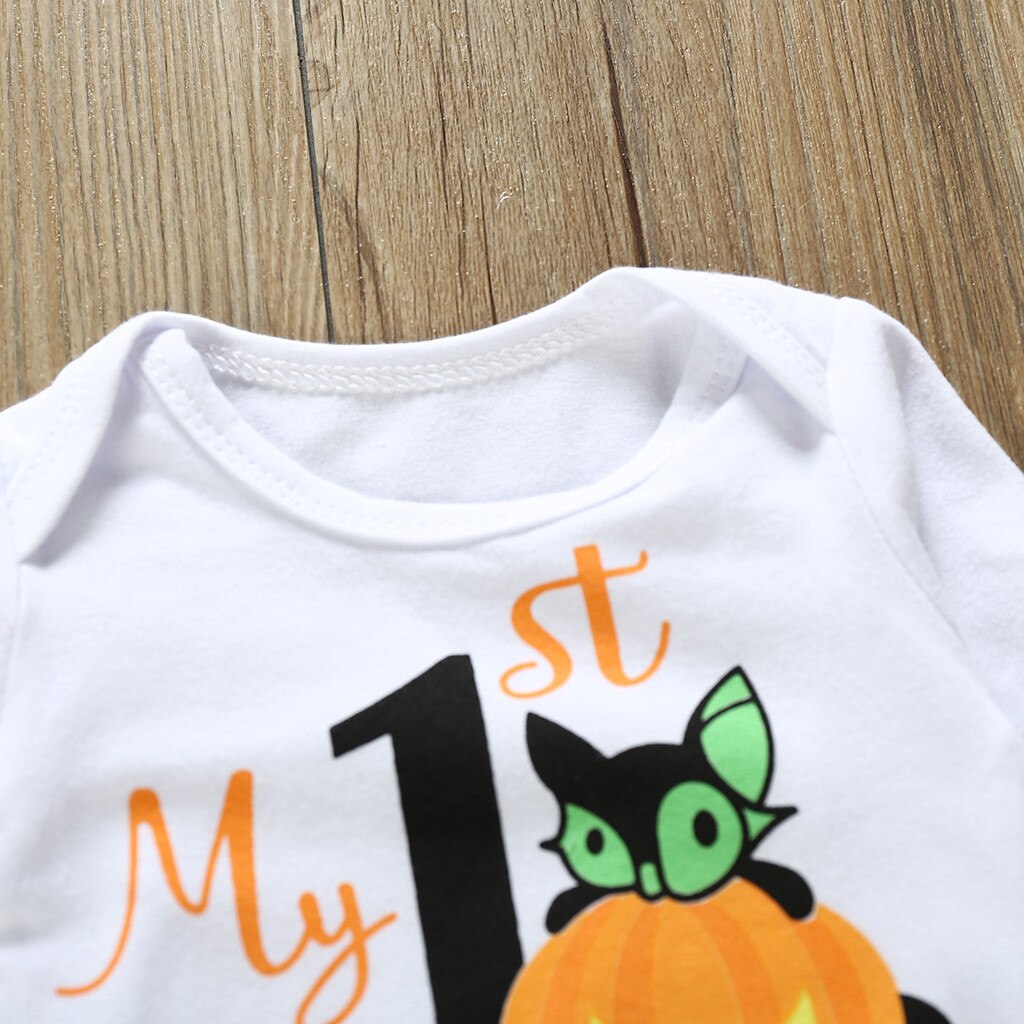 Baby Jungen Mädchen Infant Neugeborenen Erste Halloween Romper Overall Outfits Kleidung Neugeborenen Baby Strampler Vetement Bebes Fille