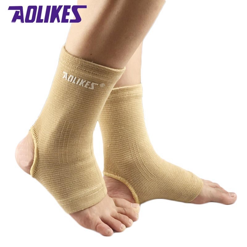 AOLIKES 1 paar Elastische Fitness Enkel Ondersteuning Brace Wrap Sport Veiligheid Gym Voetbal Voet Enkelgewricht Verstuiking Protector tobillera