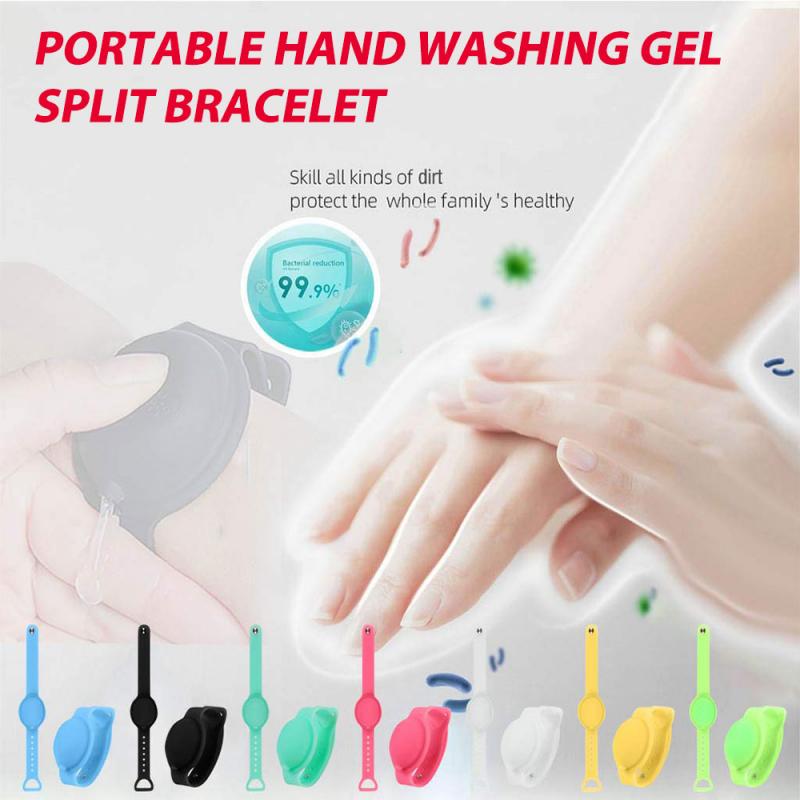 1 Pc Hand Sanitizer Disinfectant Dispenser Silicone Bracelet Wristband Hand Dispenser Wearable Wash Hand Sanitizer Pumps Squeeze