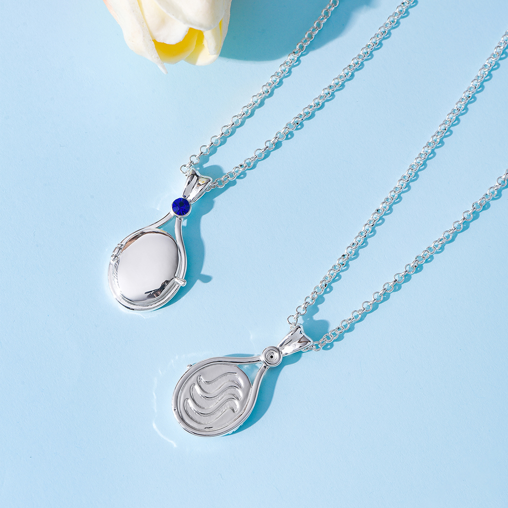 H2o – collier avec pendentif en coquillage métallique ouvrable, couleur argent, avec cristal, sirène, films TV, bijoux pour femmes et filles, colliers mignons