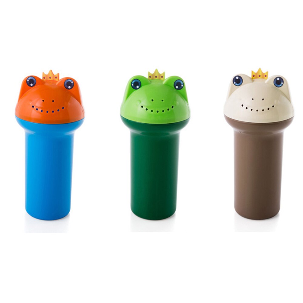 2 st tecknad groda plast vatten skopa för baby bad tvätta hår baby dusch mössa bad schampo leksaker baby bad grejer tillbehör