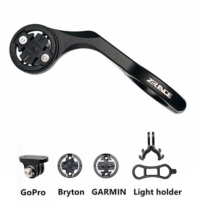 ZRACE Fahrrad Computer Kamera Halterung aus Vorderseite Fahrrad montieren von Fahrrad montieren zubehör für iGPSPORT Bryton GoPro: Schwarz Nein Adapter