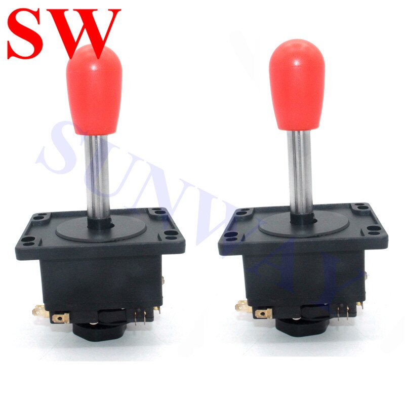2pcs Spanish Style Joystick red & black topball 4 8 way available spanish controller arcade Microswitch joystick: Red