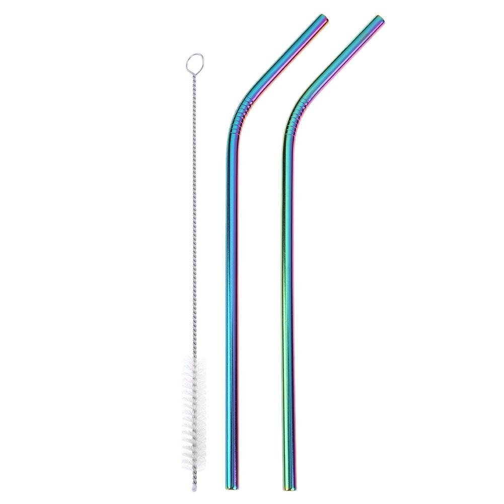 Pajillas reutilizables de acero inoxidable, cepillo limpiador, accesorios pequeños para Bar y en casa, 3 piezas: 6