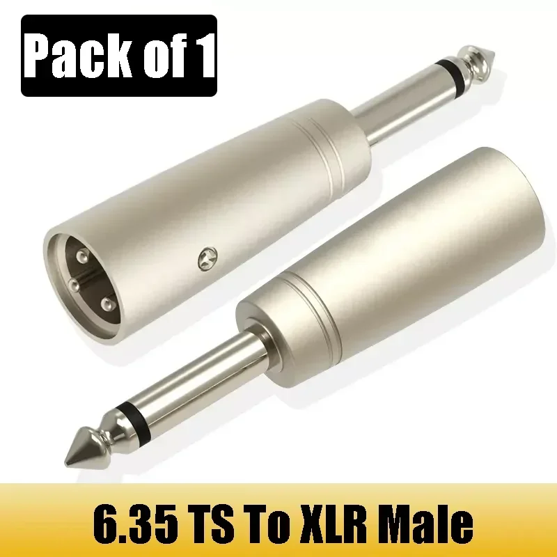 Audio--Adapter RCA-Stecker (Buchse) auf XLR-Stecker (Buchse) Stecker 6,35mm ts/trs Stecker (Buchse) Stecker Buchse Audio--Adapter: grau / bündeln 2