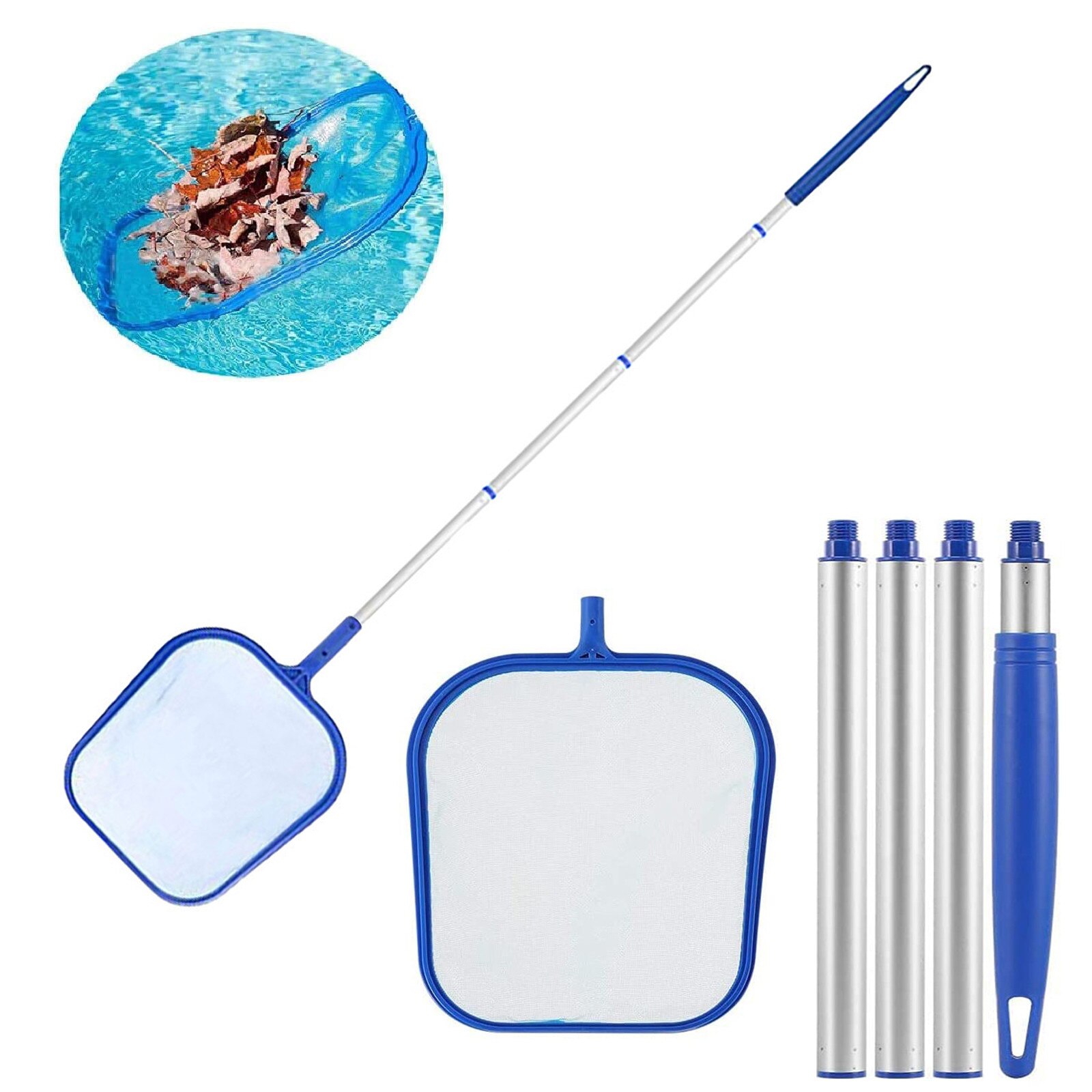 40# Telescopic Swimming Pool Durable Cleaning Tools Swimming Pool Accessory Removable Pool Piscine Accessoire