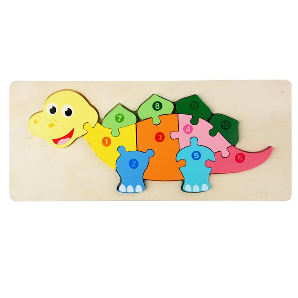 Houten Puzzels Voor Peuters Grote Maat Cartoon Aantal Dier Legpuzzels Voorschoolse Educatief Speelgoed Cadeau Voor Jongens Een: Red