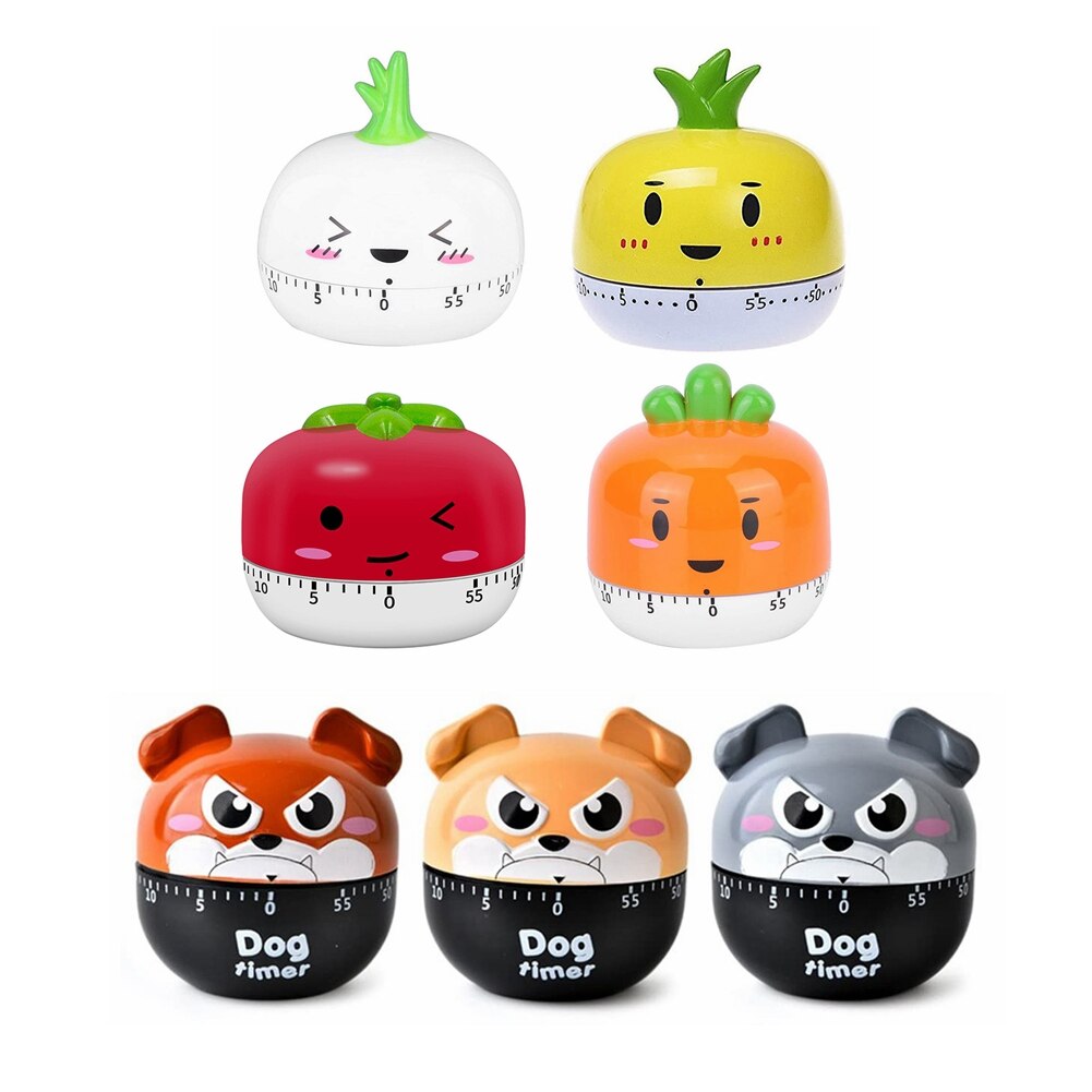 Mechanical Kitchen Timer Timing Reminder Gadgets Cooking Baking Vegetable Shape for Household Kitchen Decor
