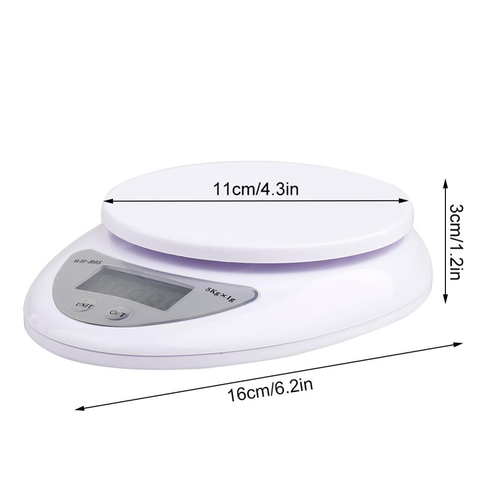 Digital Multi-function Food Kitchen Scale 5kg 5000g/1g Kitchen Scales Postal Food Balance Measuring Weight with LCD Display
