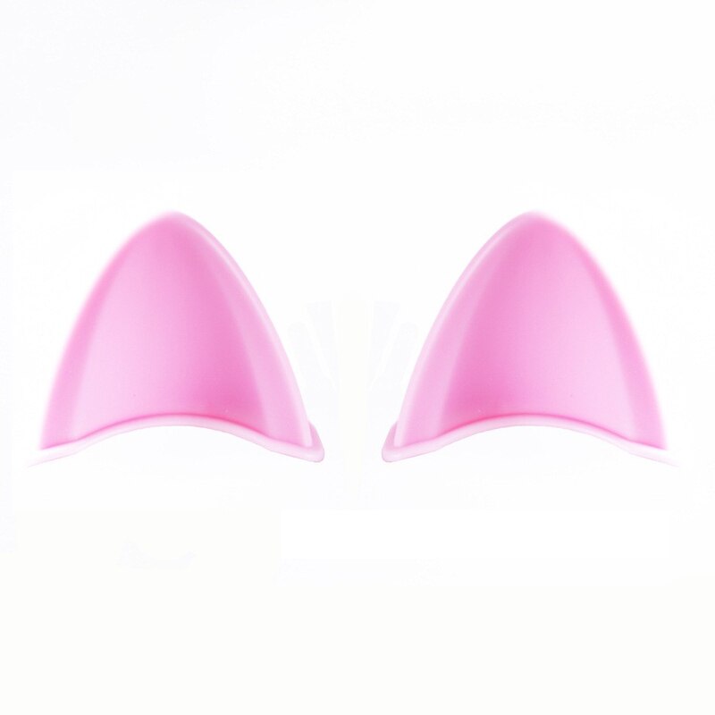 Leuke Motorhelm Kat Oren Universele Elektrische Auto Helm Decoratie Styling Stickers Helm Accessoires: 2pcs pink