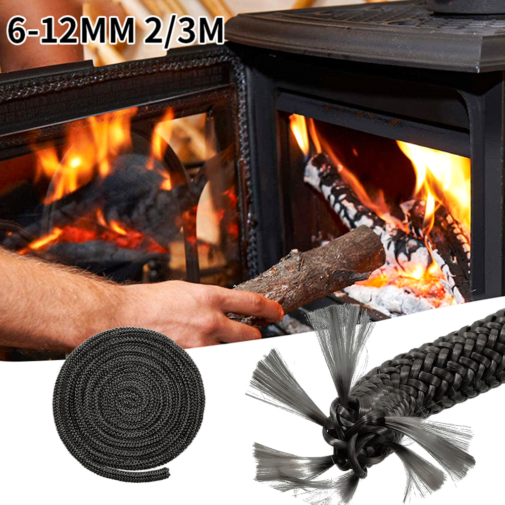 6/8/10/12mm 2M Kamin Abdichtung Seil Dichtung Schnur holz Brennen Herd Tür Fiberglas Hohe Temperatur Abdichtung Seil Ersatz