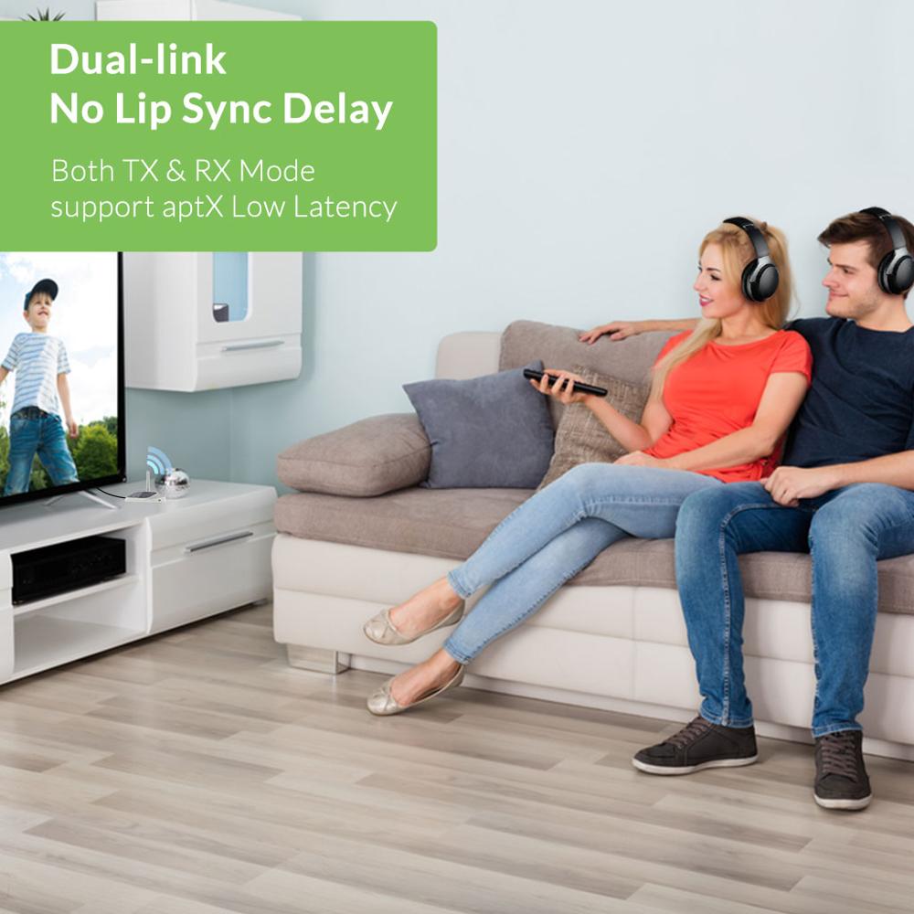 Avantree Oasis Version) Bluetooth 5.0 Transmitter Receiver for TV, Certified aptX Low Latency Wireless Audio Adapter