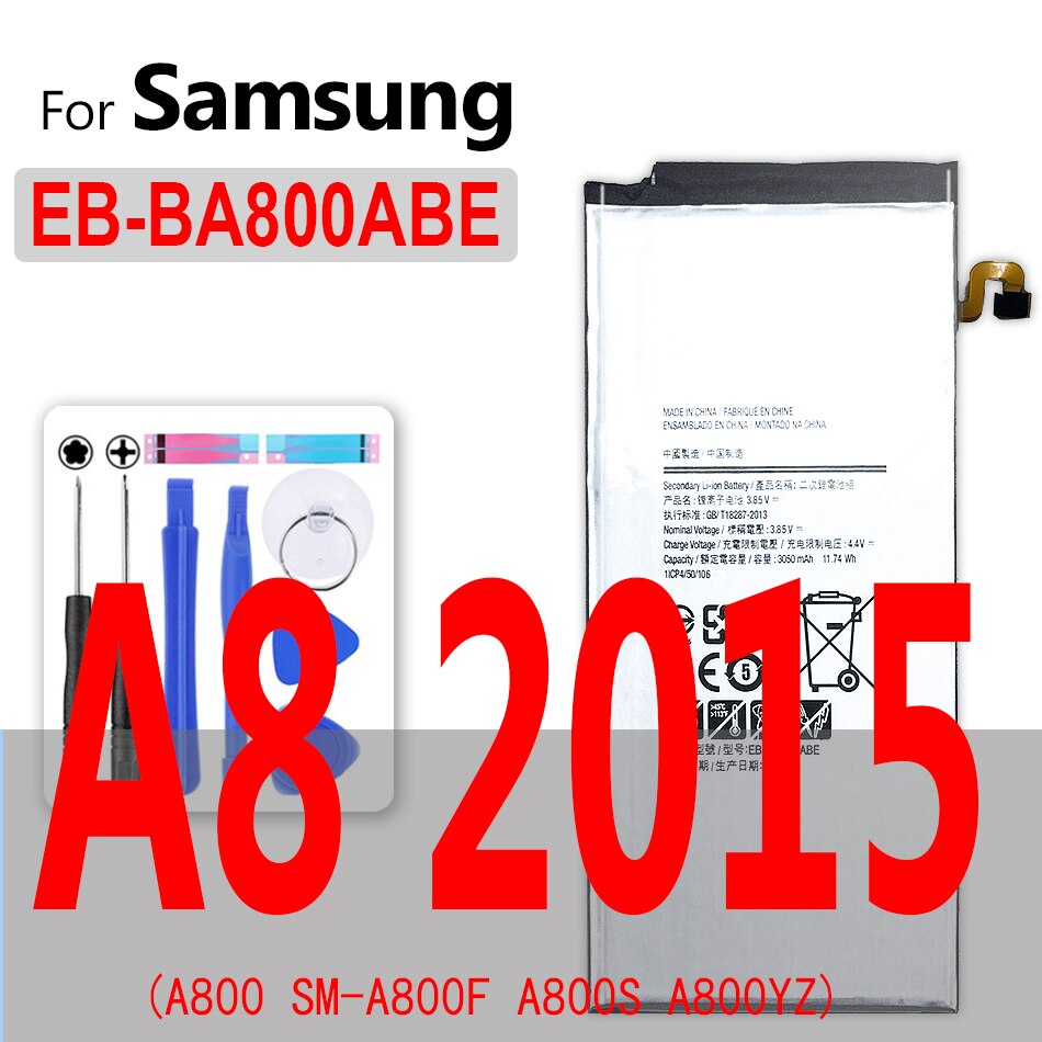 EB-BA310ABE de batería para móvil, para Samsung Galaxy A3, A5, A6, A7, A8, A9), SM A310, A500, A510, A520, A520F, A310M, A310Y, SM-A310F: EB-BA800ABE